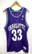 ■ 90s USA製 ビンテージ Champion チャンピオン NBA ” HORNETS #33 MOURNING ” モーニング メッシュ地 バスケ ユニフォーム 観戦 ■_画像1