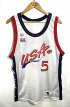 ■ 90s 90年代 USA製 ビンテージ ” USA BASKETBALL #5 HILL ” グラント・ヒル バスケ ユニフォーム 44 ドリームチーム スポーツ 観戦 ■_画像1