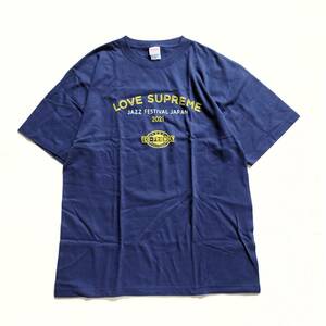 美品♪LOVE SUPREME JAZZ FESTIVAL JAPAN 2021 ジャズフェス ロゴ入り Ｔシャツ♪紺XL コットン 綿100％ メンズ レディース兼用♪I5