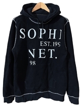 送料無料 SOPHNET. ソフネット 19AW REVERSIBLE COLOR STITCH HOODIE リバーシブル カラー ステッチ フーディー スウェット パーカー 黒 M_画像3