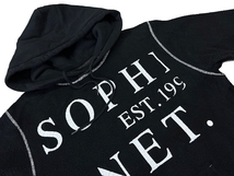 送料無料 SOPHNET. ソフネット 19AW REVERSIBLE COLOR STITCH HOODIE リバーシブル カラー ステッチ フーディー スウェット パーカー 黒 M_画像7