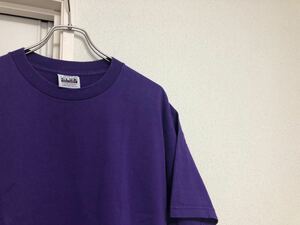 90sヴィンテージ FABRIC MADE IN USAアメリカ製 PRO CLUBパープル半袖Tシャツ サイズL