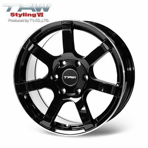 ▼特価▼ 200系 ハイエース アルミホイール TAW Styling6 グロスブラック リムマシニング 18×8.0J +37 6H139.7 ホイール 4本セット