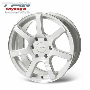 ●特価● ハイエース 200系 ホイール TAW Styling6 パールホワイト リム＆エッジマシニング 18×8.0J+37 6H139.7 アルミホイール 4本セット