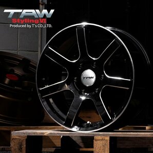 ■特価■ 200系 ハイエース ホイール TAW Styling6 グロスブラック リム＆エッジマシニング 18×8.0J+37 6H139.7 アルミホイール 4本セットの画像8