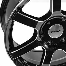 ●特価● 200系 ハイエース ホイール TAW Styling6 グロスブラック リム＆エッジマシニング 18×8.0J+37 6H139.7 アルミホイール 4本セット_画像6