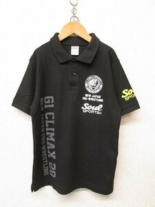 I3086：レア？新日本プロレス G1 CLIMAX 28 大会記念 SOUL SPORTS ポロシャツ S 半袖ポロ オフィシャルグッズ