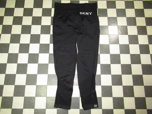 ★DKNY/ダナキャラン★美品　黒　 ロゴ入ストレッチレギンス　L相当