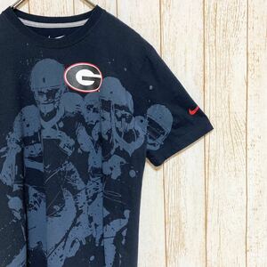 NIKE ナイキ University of Georgia ジョージア大学 カレッジ プリント Tシャツ S USA古着 アメリカ古着