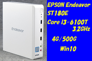 O●EPSON●Endeavor ST180E●Core i3-6100T(3.2GHz)/4G/500G●Win10●1