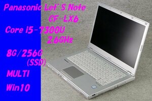 O●Panasonic●Let's note/CF-LX6●Core i5-7300U(2.6GHz)/8G/256G(SSD)/MULTI/Win10/FHD●2