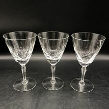 カットガラス　ワイングラス 3個セット　酒器 シャンパングラス Y13-8_画像1