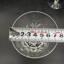 カットガラス　ワイングラス 3個セット　酒器 シャンパングラス Y13-8_画像6
