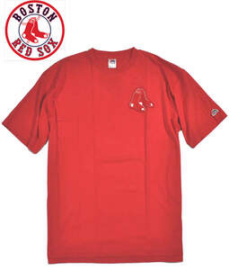 MLB ボストン・レッドソックス「マジェスティック」BIGTシャツ サガラ刺繍 シャツ Lサイズ　red1赤 MM01BRX8S102MS