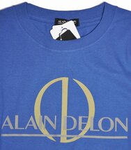 [アランドロン] Tシャツ 半袖 天竺 ロゴプリント リラックスウエア Lサイズ pbl青　AD2301_画像2