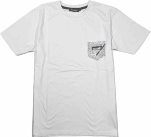 プレイボーイ Tシャツ 半袖 天竺 無地丸首 胸ポケット付 cotton綿 LLサイズ 白 SPPB32201