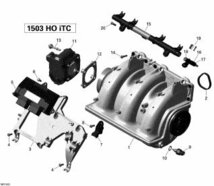 SEADOO GTX LTD iS 260'15 OEM section (Air-Intake-Manifold-And-Throttle-Body) parts Used [S4519-04]_画像3