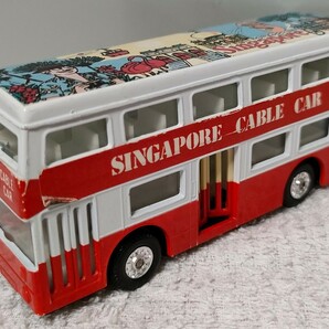 マカオ製 MACAU プレイアート playart 2階建て バス ミニカー 当時物 レトロ アンティーク 激レア ダブル デッキ シンガポール Singaporeの画像1
