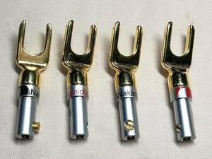 !! Nakamichi Nakamichi 24K gilding Y rug terminal 4 pcs set ⑦!!