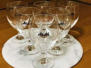 * не использовался *ASAHI Asahi бокал для пива pirusna- стакан бокал для вина 6 штук комплект * быстрое решение *