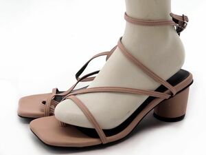 JEANASIS Jeanasis narrow strap sandals sizeM(23.5cm about )/ pink #* * dha4 lady's 