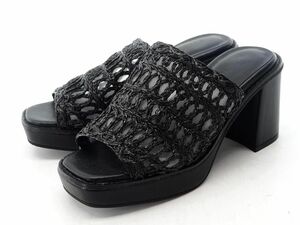 MURUA ムルーア シアー プラットフォーム サンダル size35（22.5ｃｍ）/黒 ■◆ ☆ dha4 レディース