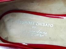 TSUMORI CHISATO ツモリチサト エナメル ポインテッドトゥ バレエ シューズ size8（25.0cm位）/赤 ■■ ☆ dhc5 レディース_画像7