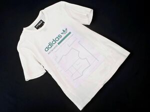 ネコポスOK adidas アディダス ボックスプリント Tシャツ sizeXS/白 ■◆ ☆ dha1 レディース