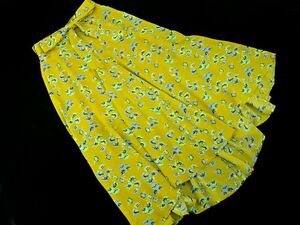 AZUL BY MOUSSY azur bai Moussy floral print fish tail skirt sizeM/ yellow #* * dha1 lady's 