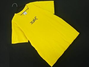 ネコポスOK X-girl エックスガール ロゴ プリント 半袖 Tシャツ size1/黄 ■◆ ☆ dha2 レディース