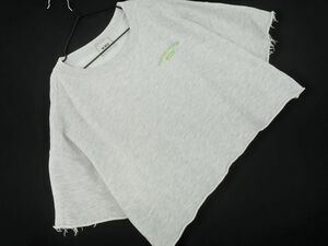 f-zf- guarantee Lee sweat Short T-shirt sizeF/ gray #* * dha2 lady's 