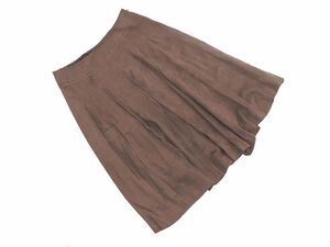  cat pohs OK INED Ined suede style A line flair trapezoid skirt size7/ tea *# * dha4 lady's 