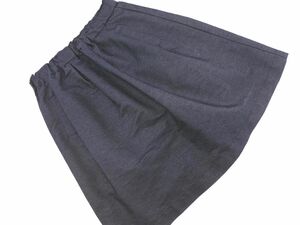  cat pohs OK PROFILE profile Denim style tuck skirt size38/ navy blue ## * dha7 lady's 