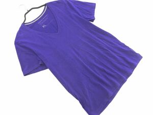 ネコポスOK BANANA REPUBLIC バナナリパブリック Vネック Tシャツ sizeXL/紫 ■◆ ☆ dha9 メンズ