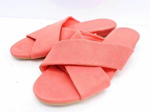 pishe Abahouse suede style Cross belt mules sandals sizeM(23.5cm about )/ pink #* * dhb0 lady's 