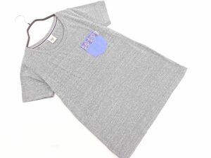 ネコポスOK ビラボン ポケット Tシャツ sizeM/グレー ■◆ ☆ dhb8 メンズ