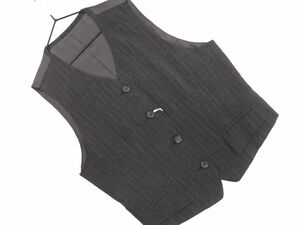  cat pohs OK PAGEBOY Pageboy wool . stripe gilet the best sizeM/ charcoal *# * dhb7 lady's 