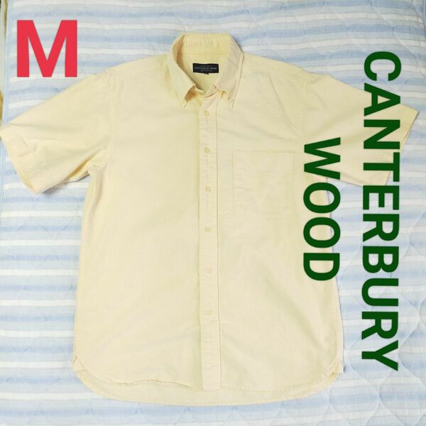 【在庫処分】CANTERBURY WOOD 半袖 ボタンダウンシャツ　Ｍ《超お買い得商品》