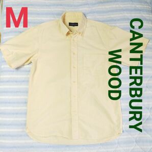 【良品】CANTERBURY WOOD 半袖 ボタンダウンシャツ M《超お買い得商品》