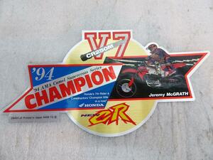 94`AMA Camel Supercross Series CHANPION V7 CR250M Jeremy McGRATH ステッカー 定形外84円