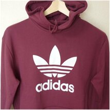 新品未使用◆送料無料●(L)アディダスオリジナルス adidasoriginals バーガンディースウェットパーカー/フーディー/あずき色/ワインレッド_画像3