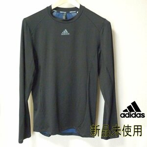 大きいサイズ◆新品未使用◆送料無料●(3XL) アディダス adidas 黒HIIT 長袖 トレーニングTシャツ/ロンT/スリムフィット/防臭素材