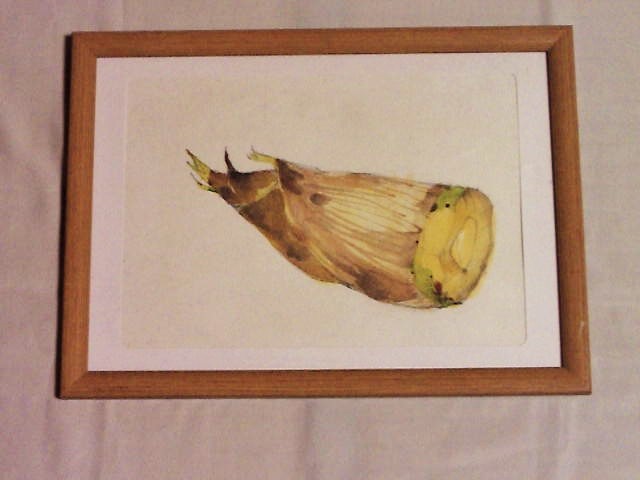 ★Out of stock!★Watercolor painting [bamboo shoots]★Handwritten guarantee/author unknown!, painting, watercolor, still life painting