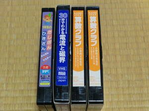 教材 ビデオ VHS 　1年生の足し算引き算、30分でわかる電流と磁界、算数クラブ4年生 2本