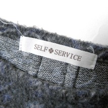 セルフサービス SELF＋SERVICE フレアシルエットで体型カバーも出来る 総柄ワンピース チュニック 長袖 M グレー l0113-3_画像4