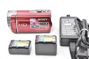 SONY ソニー HDR-CX180 レッドボディ デジタルビデオカメラ (t4189)