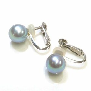 J◇K14WG パール イヤリング シルバーグレー系 真珠 1粒 14金 冠婚葬祭 パーティー フォーマル pearl earrings【ネコポスOK】