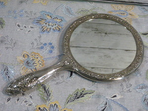 ## antique hand mirror hand-mirror ##
