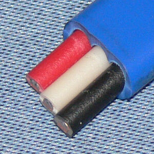 第二種電気工事士 技能試験 配線部材 青色 3芯2.0㎜ VVF 2m 新品