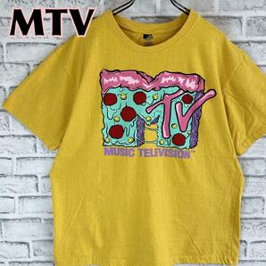 MTV エムティービー ビッグロゴ ミュージックテレビ Tシャツ 半袖 輸入品 春服 夏服 海外古着 会社 企業 音楽 ロック 番組